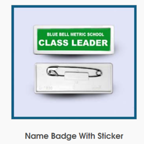 Name Badge With Sticker