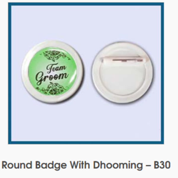 Round Badge With Dhooming – B30